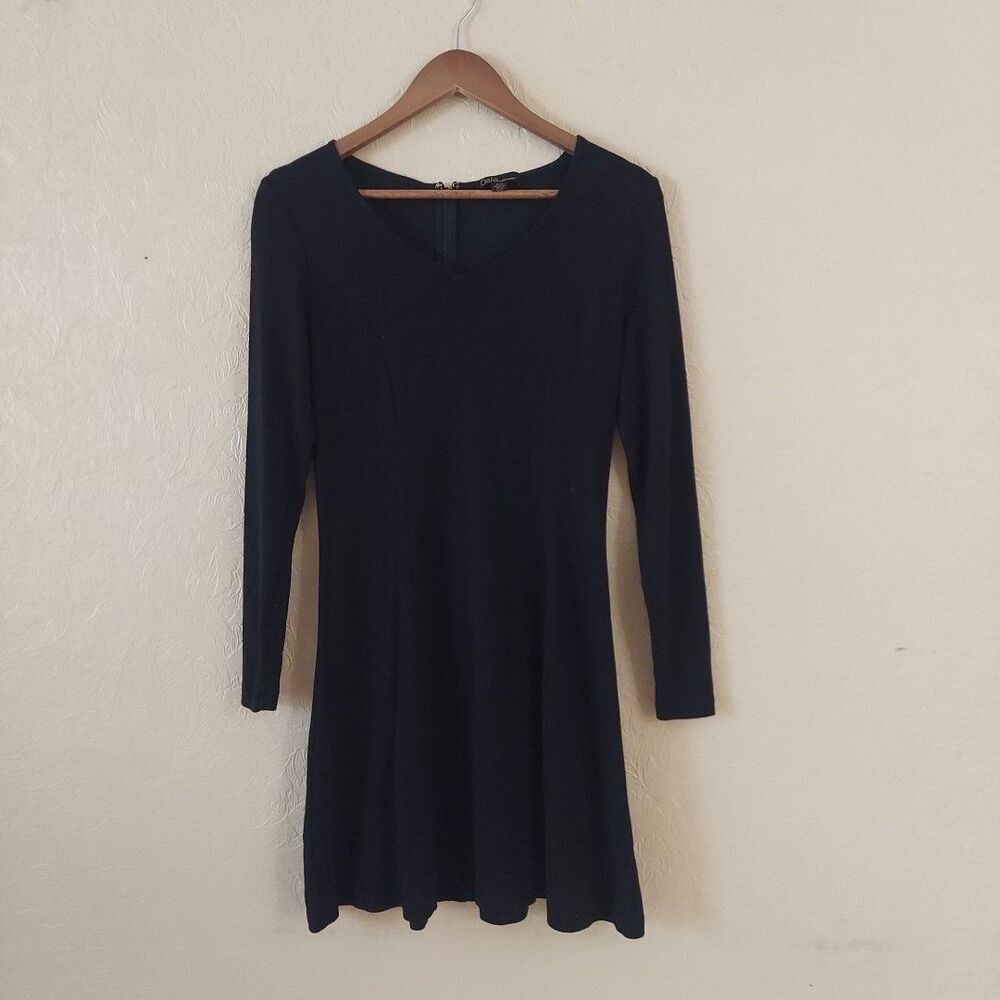 Dalia Black Long Sleeve Knee Length Dress Sz XS